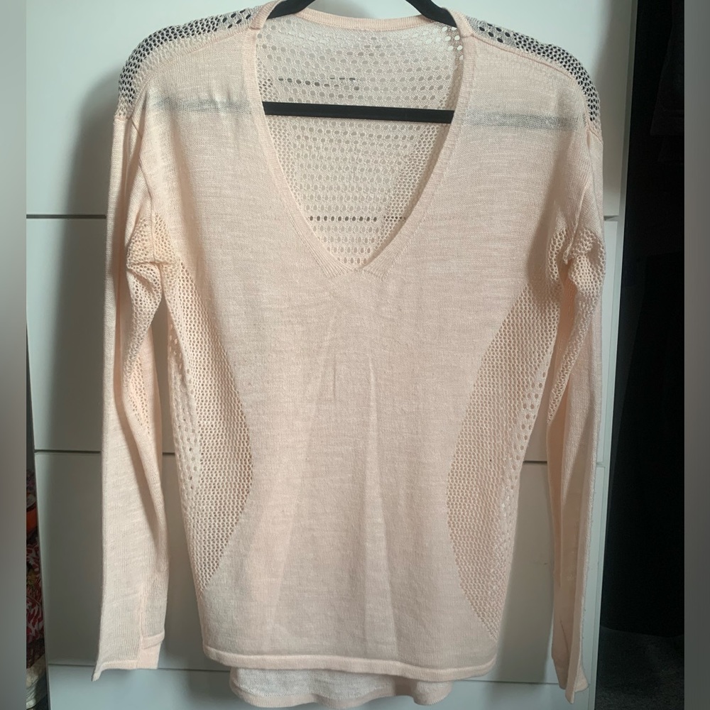 Lululemon knit sweater in peach